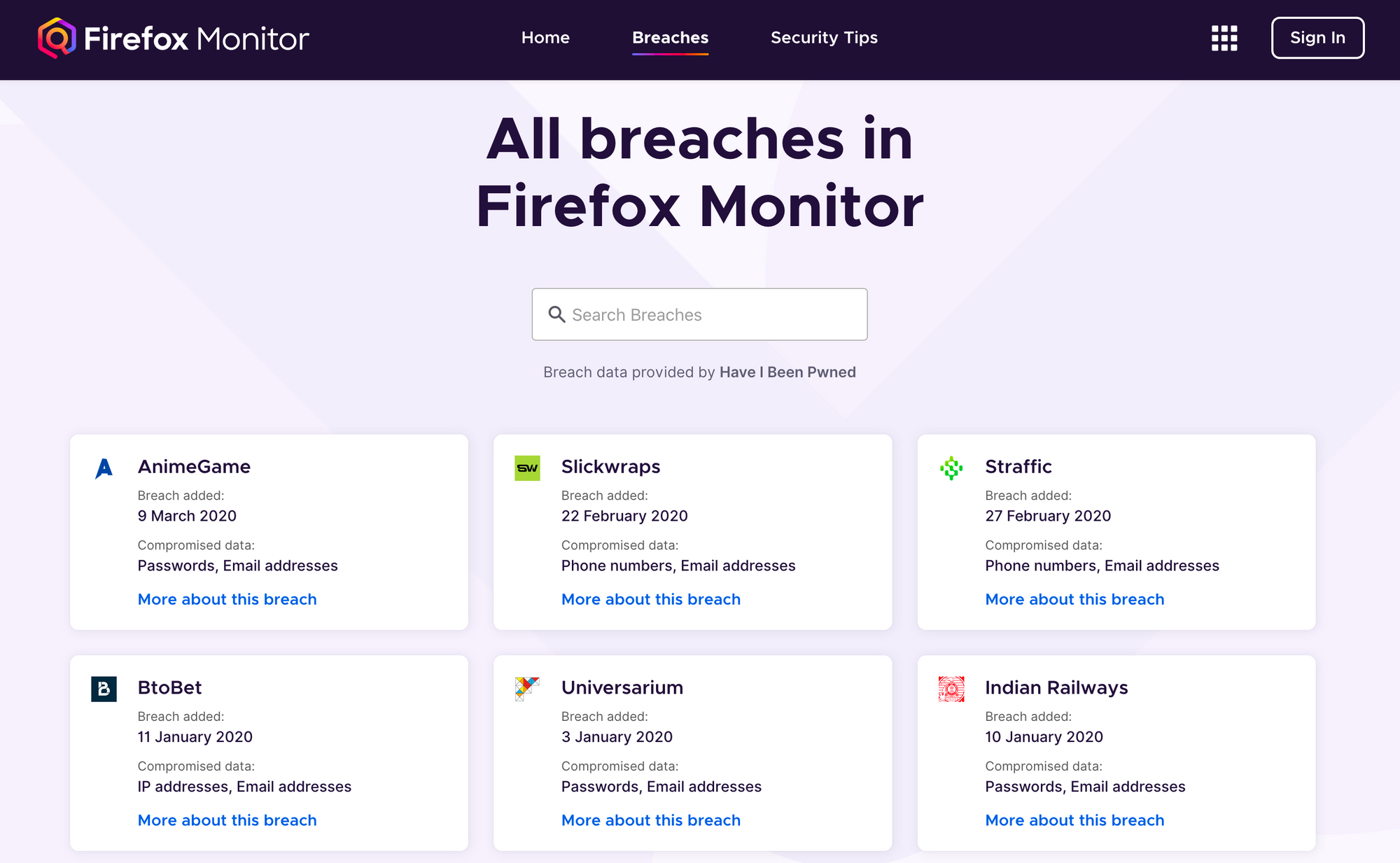 Firefox Monitor