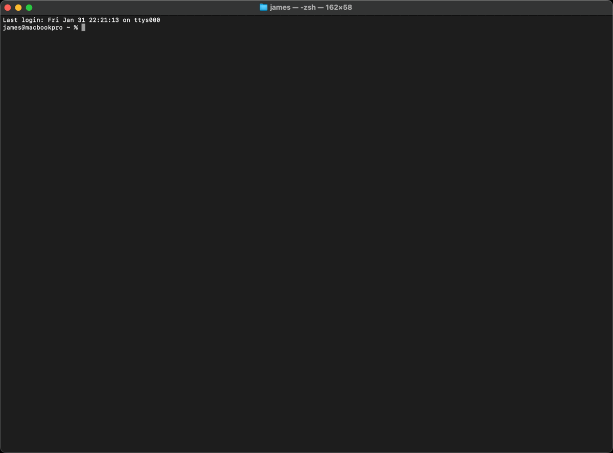 An example of the system activity process in Terminal.