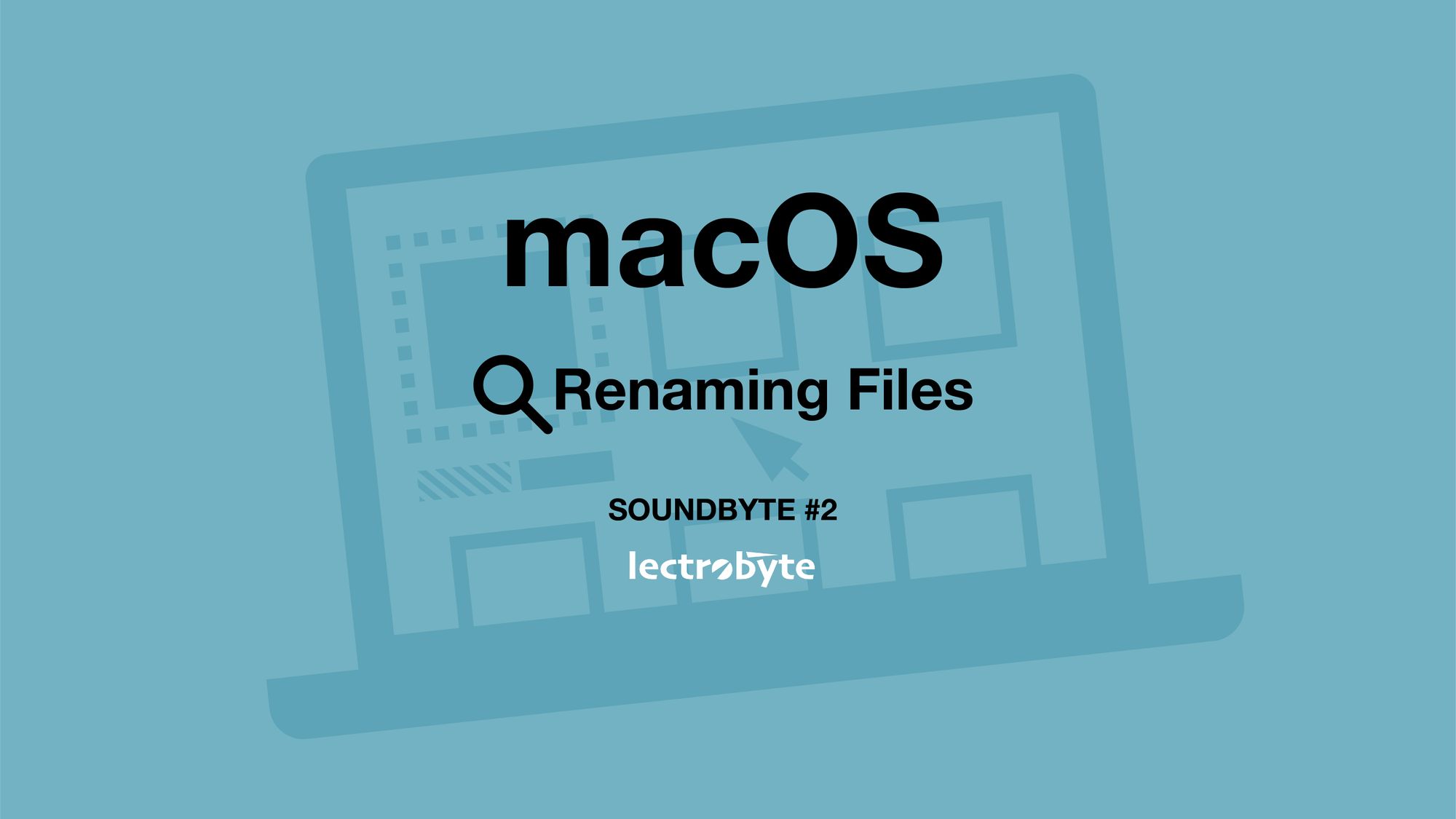 SOUNDBYTE #2 macOS Renaming Files artwork. Icon by Martin LEBRETON @ The Noun Project.