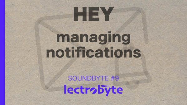 SOUNDBYTE #9 HEY Managing Notifications artwork. Icon by Petr Bilek @ The Noun Project.